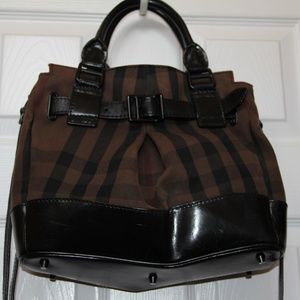 Burberry Smoke Check Handbag with Shoulder Strap